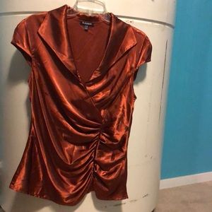 Le Chateau, Cap-sleeved satiny blouse